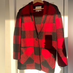 Wilfred Free Plaid Wool Jacket